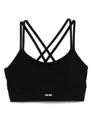 Sporty & Rich Bold Health Sports Bra | Black | FARFETCH