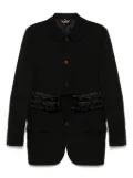 Black Comme Des Garçons ruffle shirt jacket