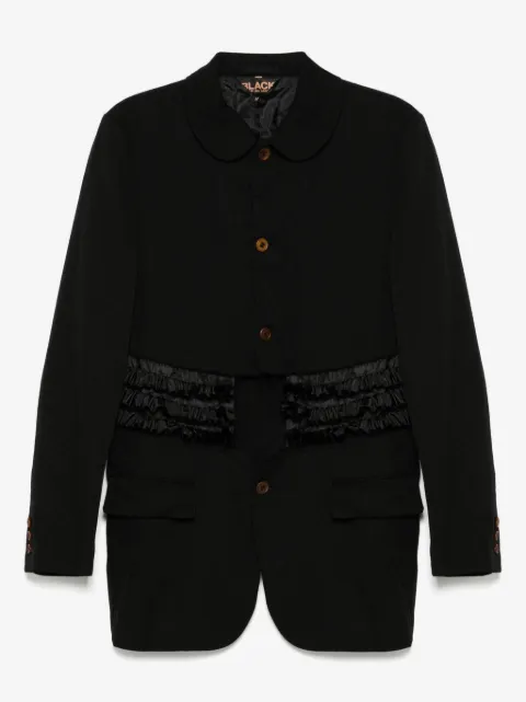 Black Comme Des Garçons Gerüschte Hemdjacke