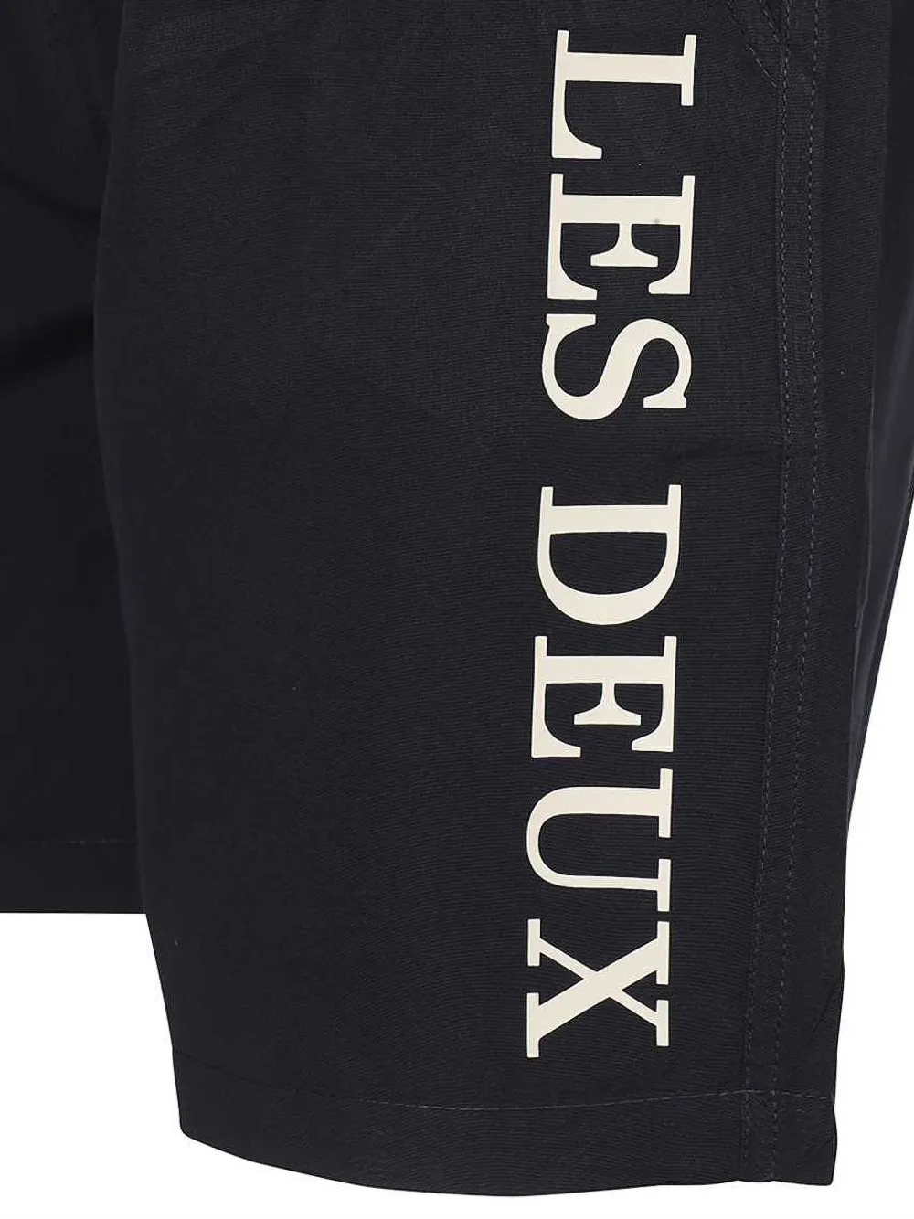 Les Deux Zwembroek met logoprint Zwart