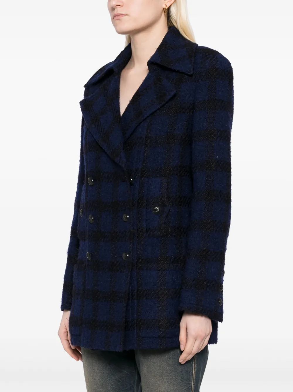 Pre-owned Chanel 1996 Double-breasted Jacket In Blue