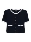 CHANEL Pre-Owned 1990-2000s short-sleeved cardigan - Blue