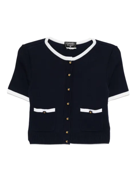 CHANEL Pre-Owned 1990-2000s short-sleeved cardigan