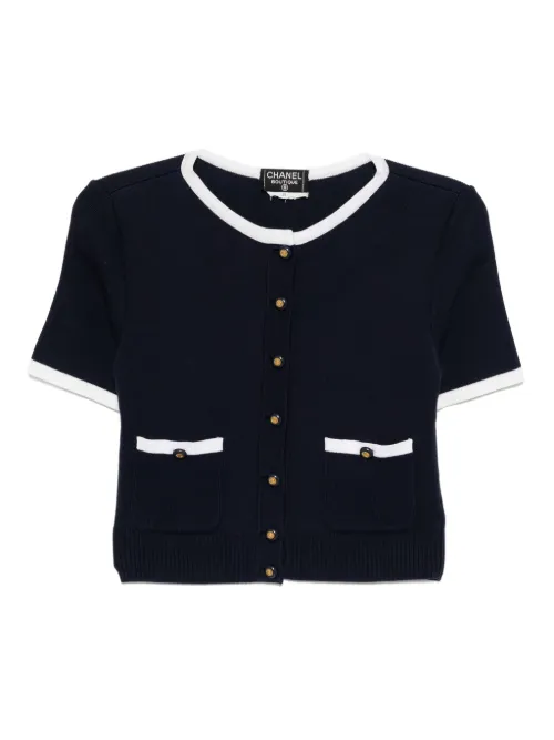 S short-sleeved cardigan - CHANEL Pre-Owned - Modalova