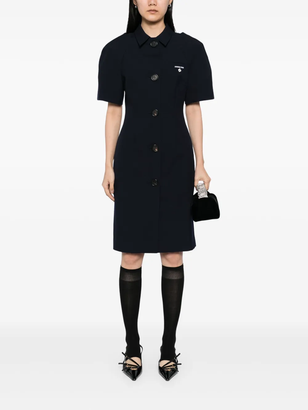 SHUSHU/TONG Jurk met korte mouwen - Blauw