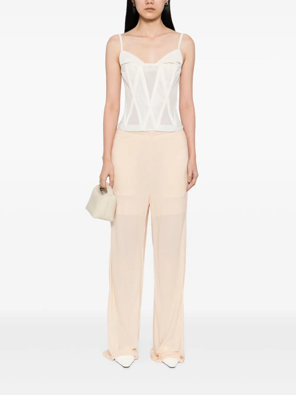 Setchu pantalon à design superposé | Pantalons droits | Image 2