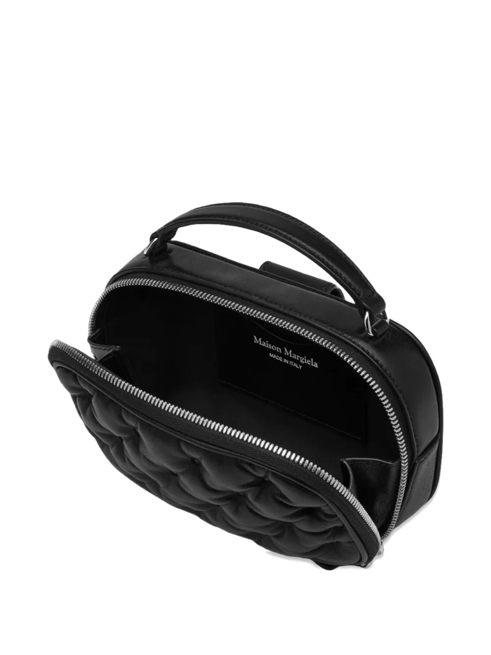 Maison Margiela Mini Glam Slam Quilted Camera Belt Bag In Black