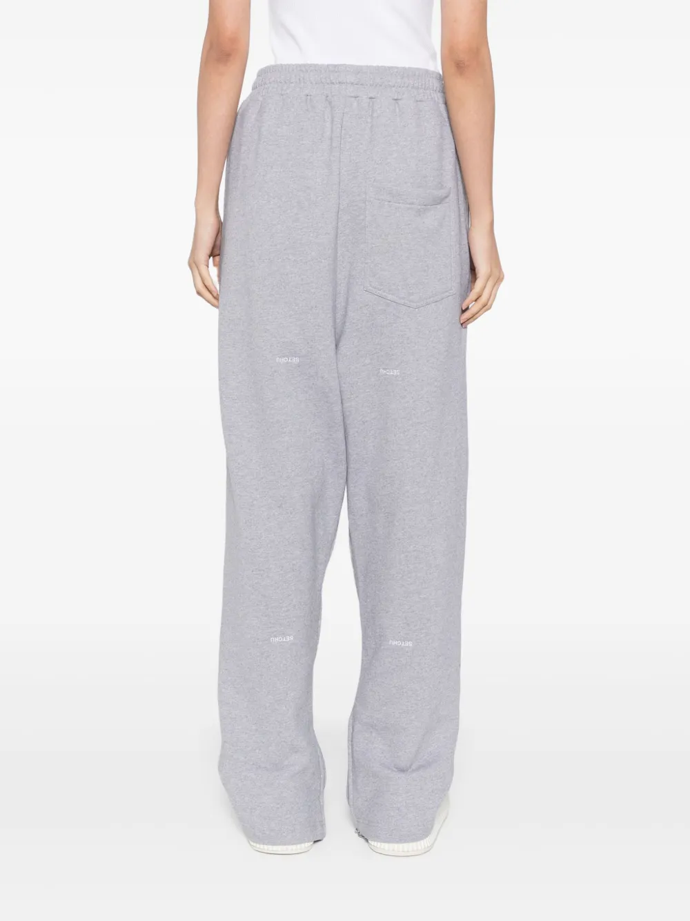 Setchu Broek met geborduurd logo Grijs