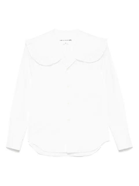 Comme Des Garçons Girl قميص مكشكش بياقة واسعة