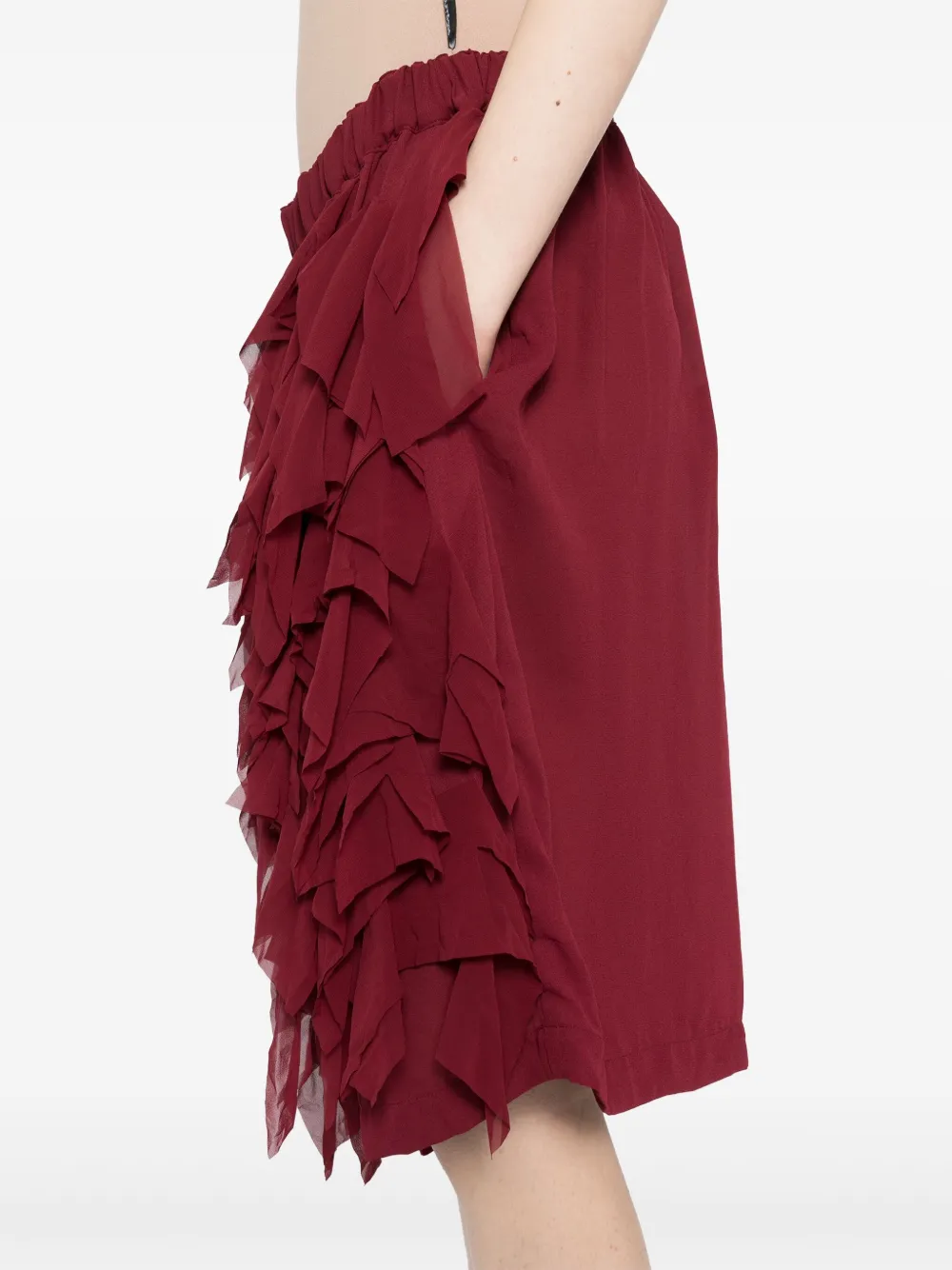 Comme Des Garçons Comme Des Garçons Chiffon shorts Rood