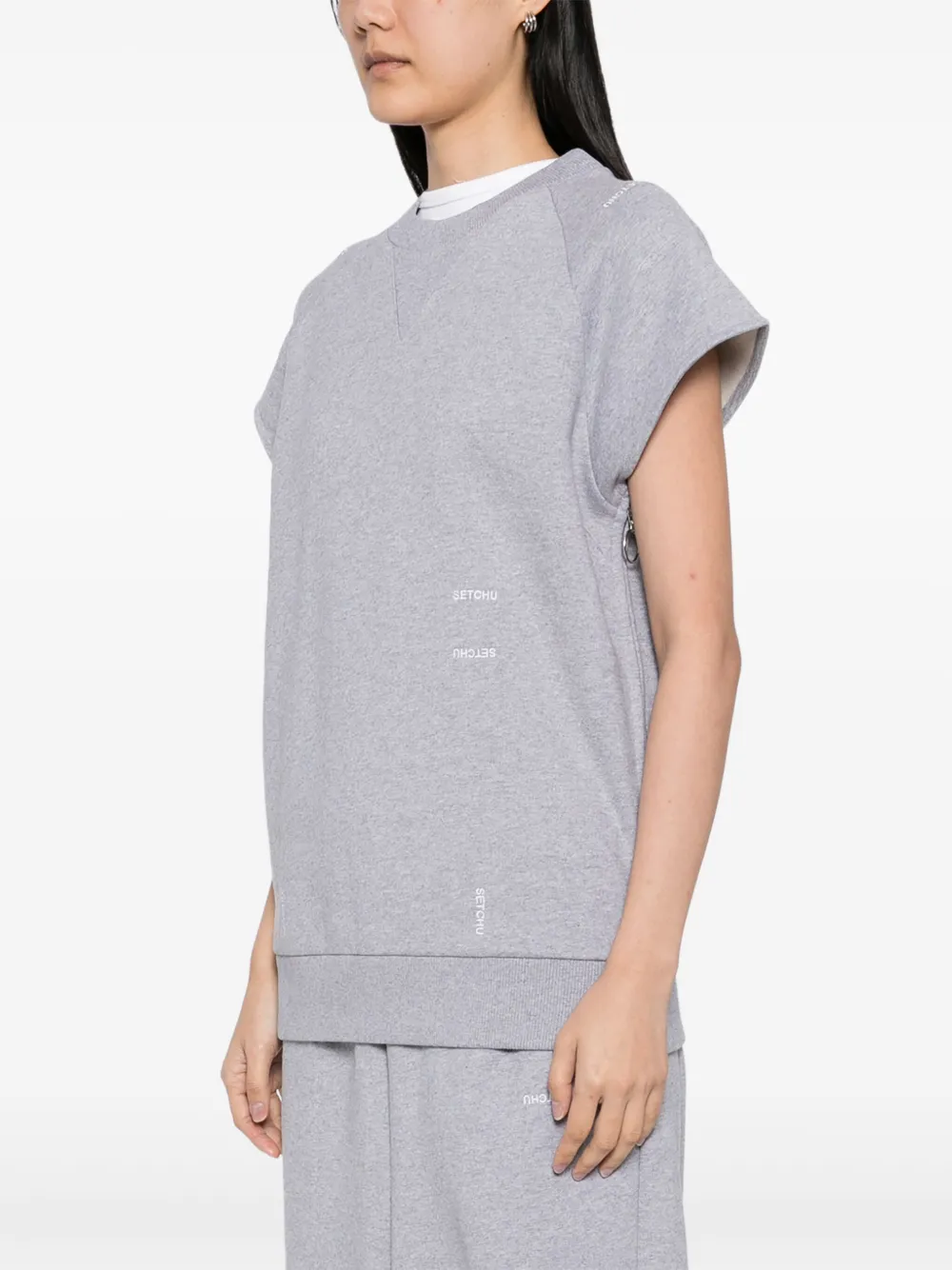  Setchu Logo-embroidered Vest - Grey 