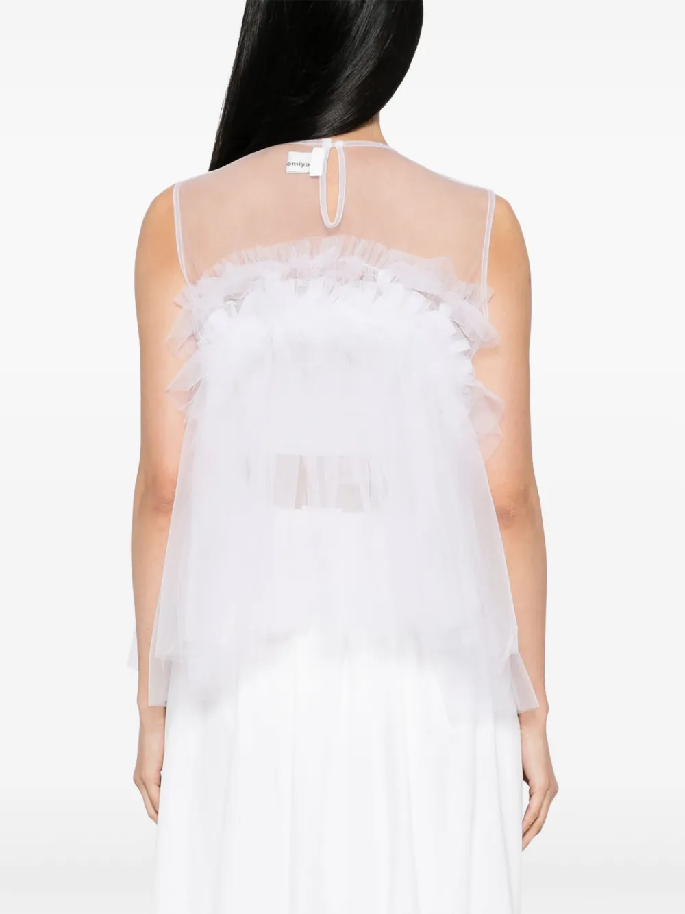 NOIR KEI NINOMIYA TULLE RUFFLE BLOUSE