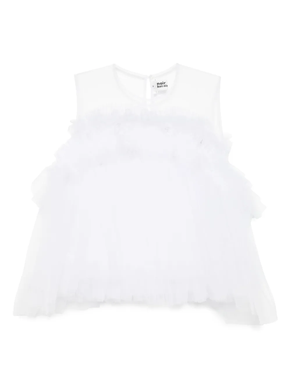 NOIR KEI NINOMIYA TULLE RUFFLE BLOUSE