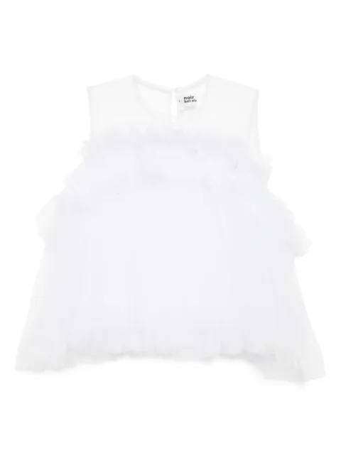 Noir Kei Ninomiya blusa de tul con volantes