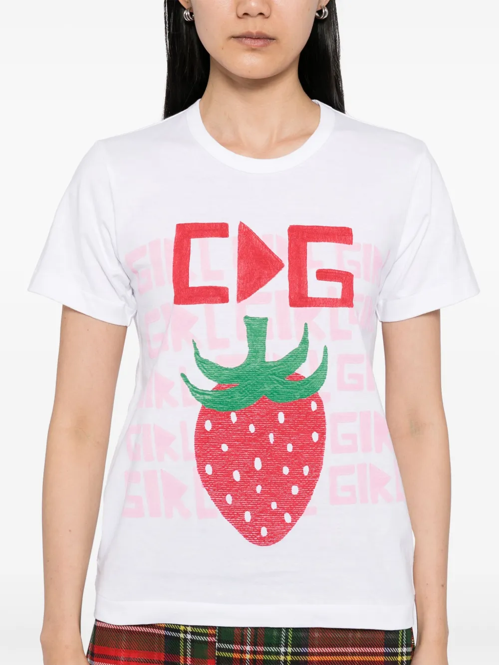 Comme Des Garçons Girl x Brett Westfall katoenen T-shirt Wit