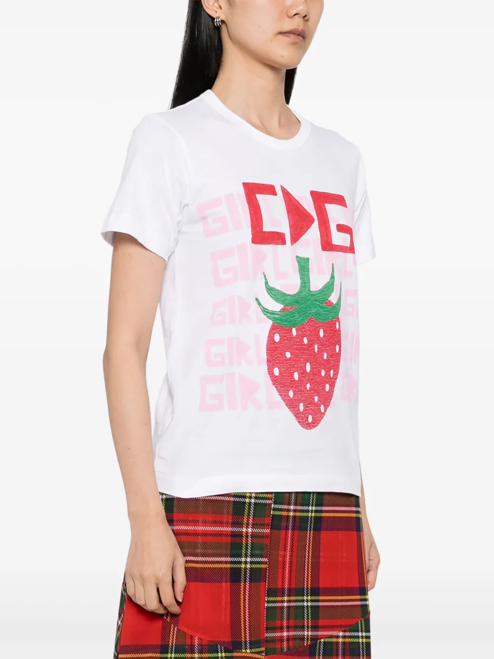 Comme Des Garçons Girl x Brett Westfall katoenen T-shirt Wit