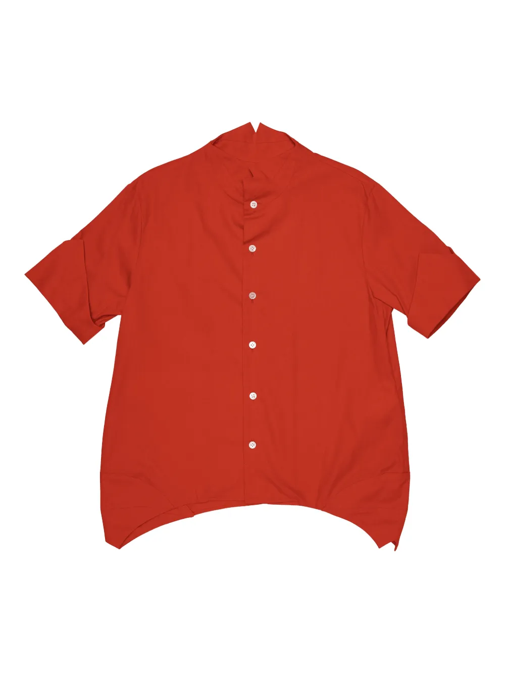 Noir Kei Ninomiya Buttoned Short-sleeve Shirt In Orange