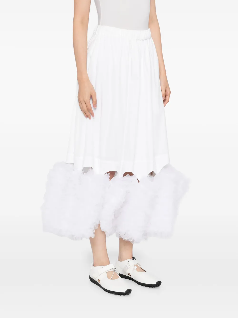 NOIR KEI NINOMIYA COTTON MIDI SKIRT 