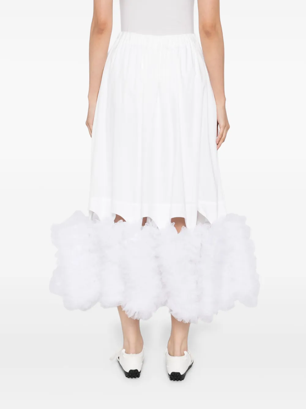 NOIR KEI NINOMIYA COTTON MIDI SKIRT 