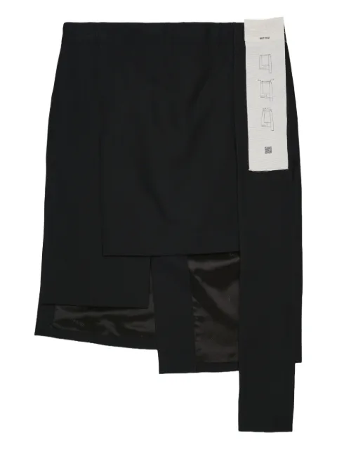 Setchu asymmetric panel mini skirt
