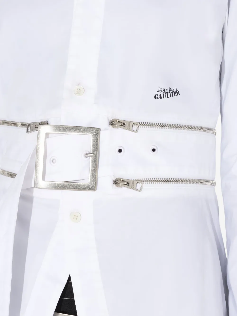 Jean Paul Gaultier belted shirt Wit