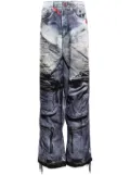 Maison MIHARA YASUHIRO x T.A.T.A Trompe-l'oeil Archive printed trousers - NAVY