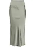 Rick Owens A-line bias skirt - Green