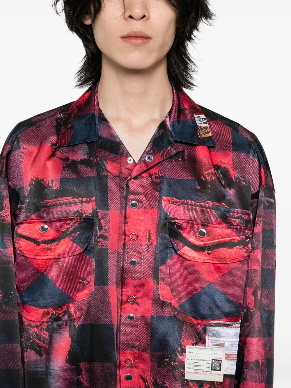 Maison MIHARA YASUHIRO Overhemd met lange mouwen Rood