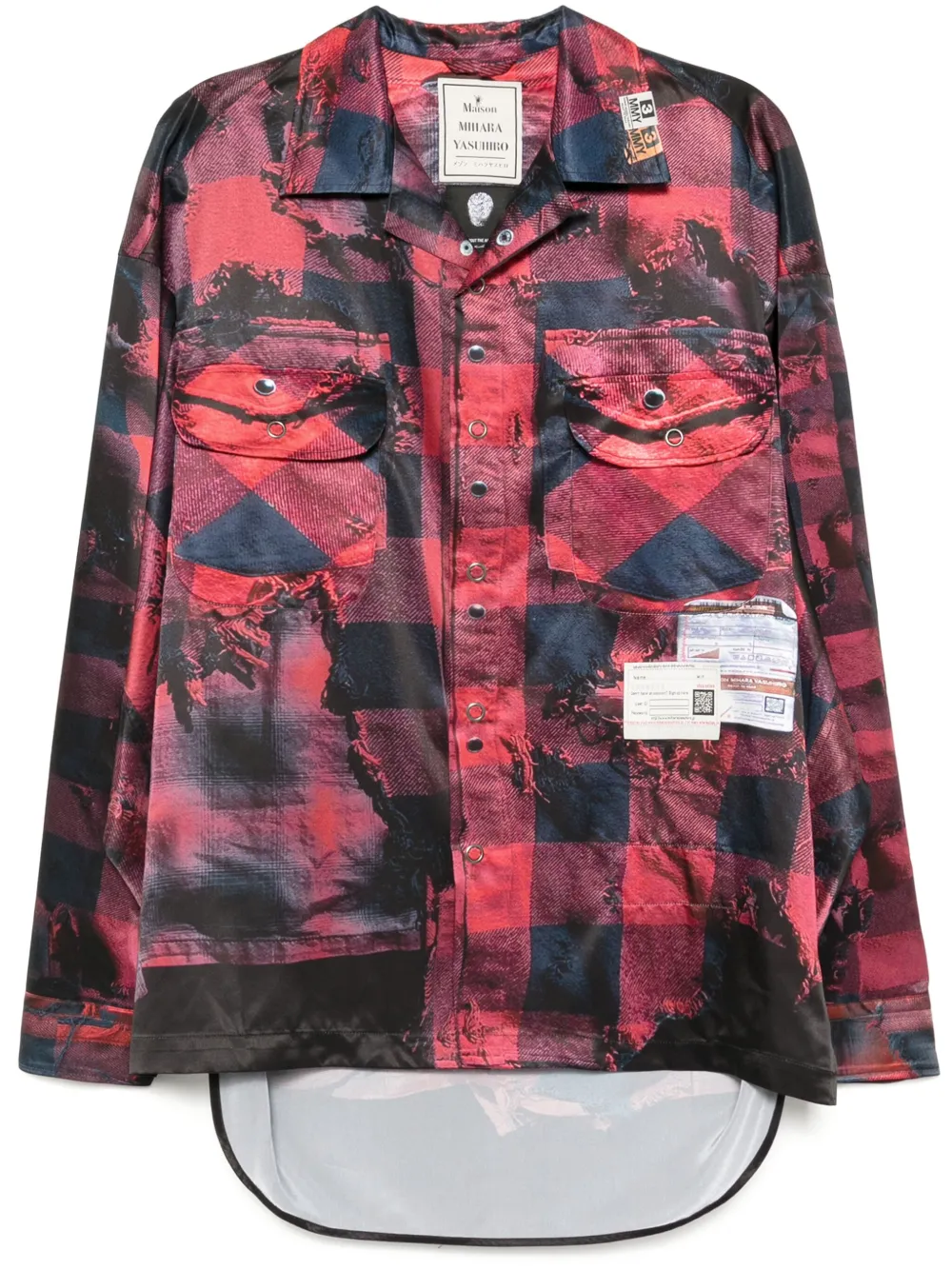 Maison MIHARA YASUHIRO Overhemd met lange mouwen Rood