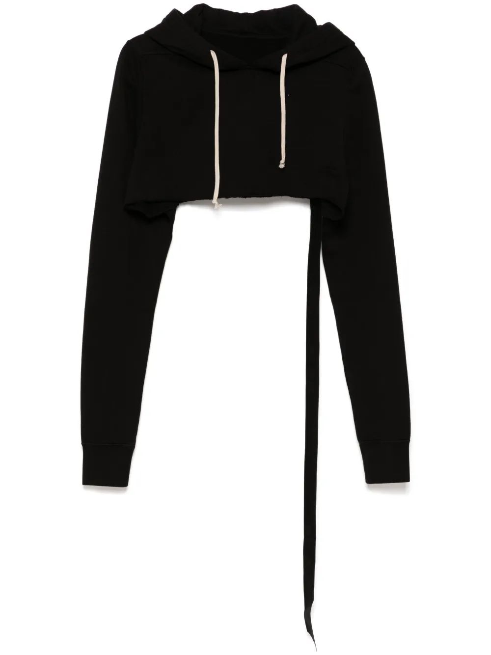 Rick Owens DRKSHDW Cropped hoodie Zwart