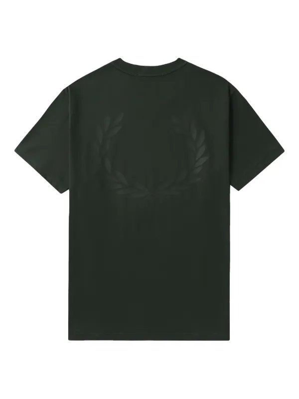 ★FRED PERRY★ Sport Crewneck T-Shirt Coat Green AFPM2511600 Ribbed Jersey T-Shirt - Bay Leaf | Men's T-Shirts | Designer