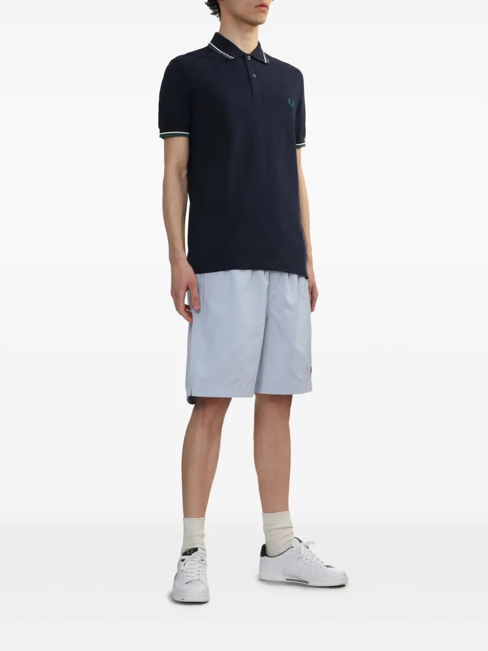 fredperry Fred Perry The Twin Tipped poloshirt - Blauw