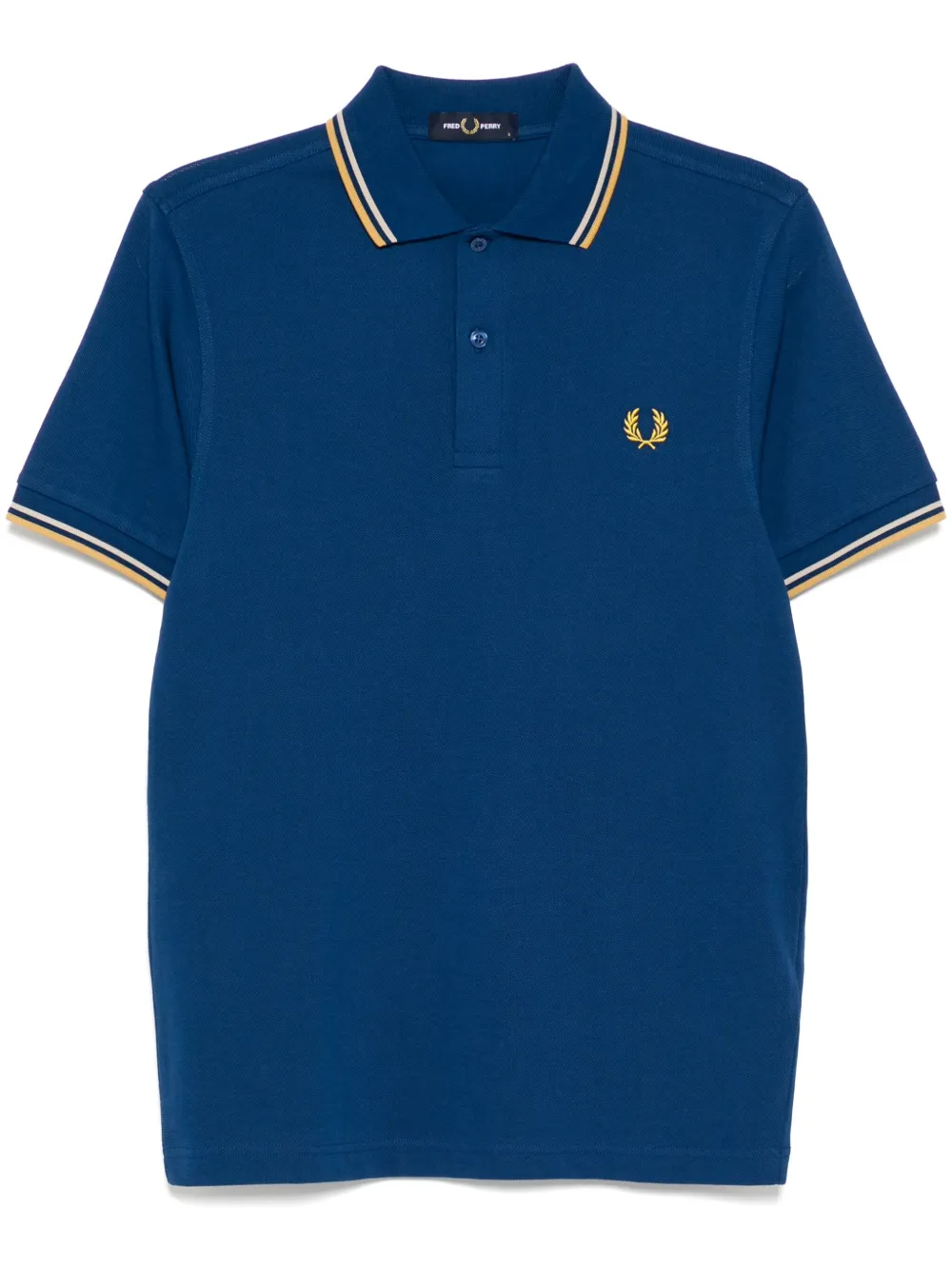 Fred Perry twin tipped polo shirt | Blue | Image 1