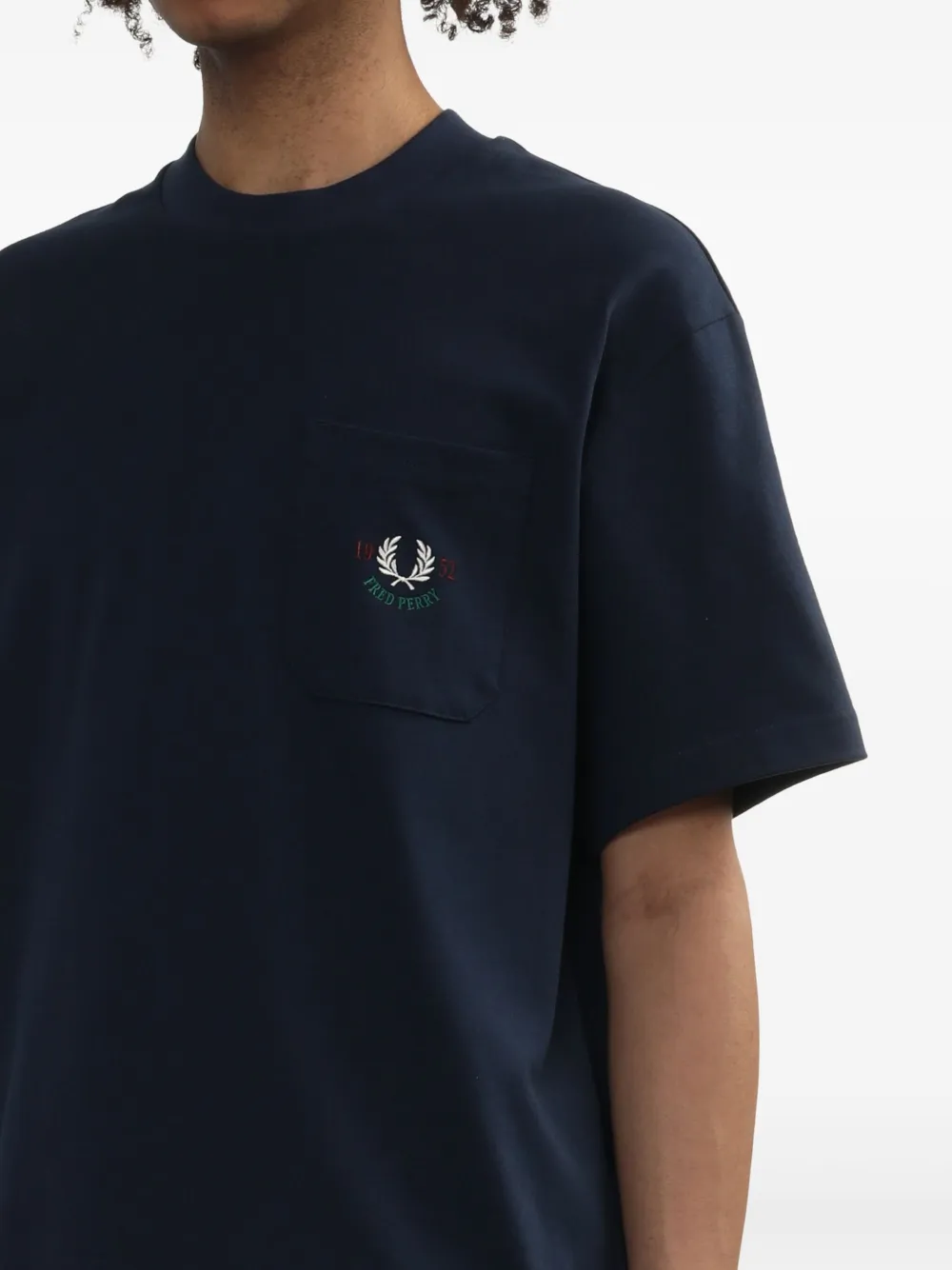 Fred Perry Katoenen T-shirt Blauw