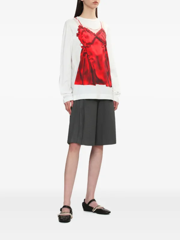 関税込 国内発送 [Simone Rocha] ネグリジェ プリント Tシャツ Simone Rocha Neiglegee プリント Tシャツ | ホワイト | FARFETCH JP