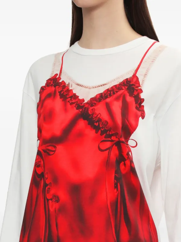 関税込 国内発送 [Simone Rocha] ネグリジェ プリント Tシャツ Simone Rocha Neiglegee プリント Tシャツ | ホワイト | FARFETCH JP
