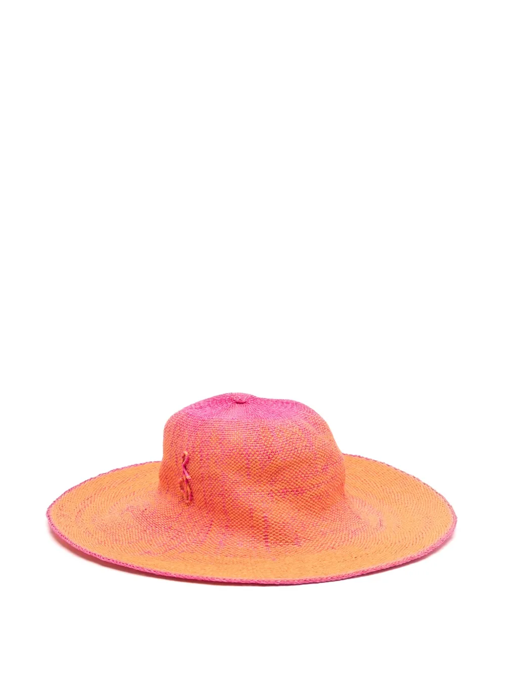 logo-embellished straw hat