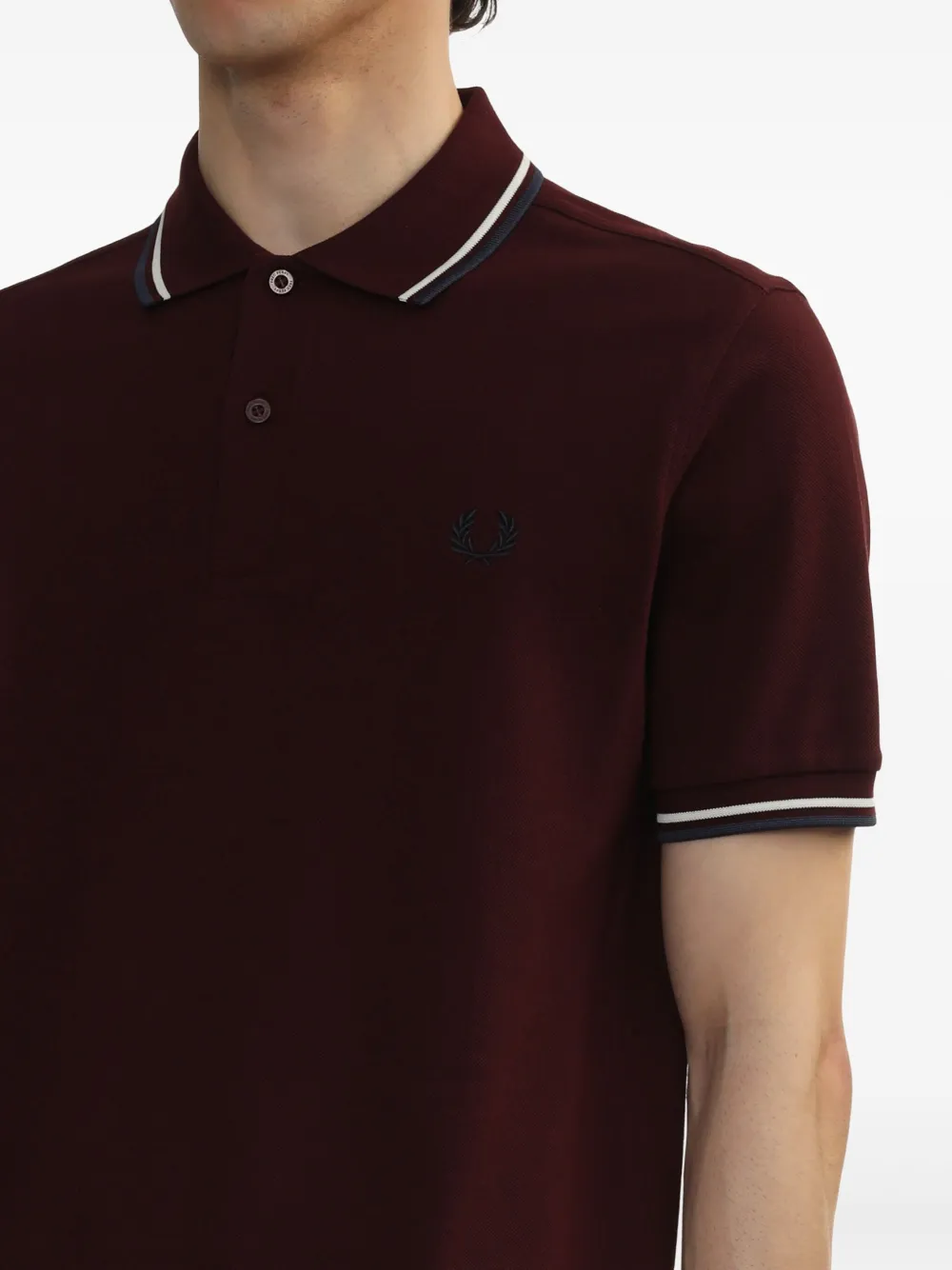 Fred Perry The Twin Tipped poloshirt Rood