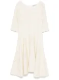 Charlott flared midi dress - Neutrals