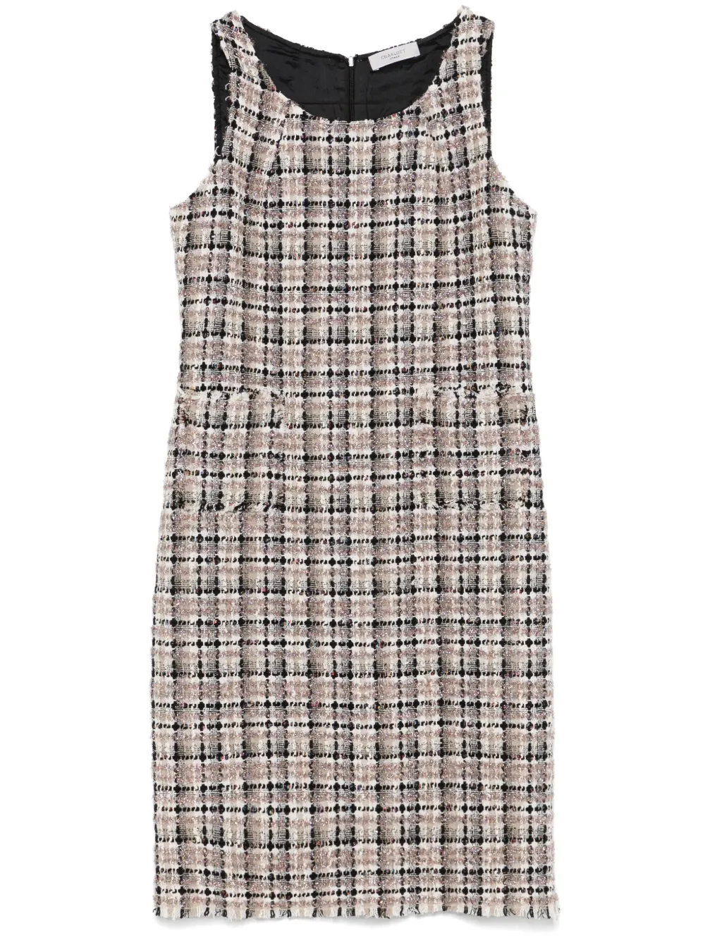 tweed midi dress