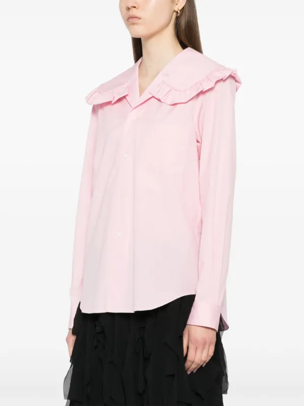 Comme Des Garçons Girl Frill wide-collared Shirt | Pink | FARFETCH