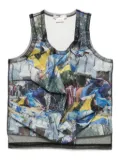 Comme Des Garçons graphic-print tank top - Black