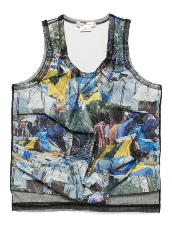 Comme Des Garçons グラフィック タンクトップ | ブラック | FARFETCH JP