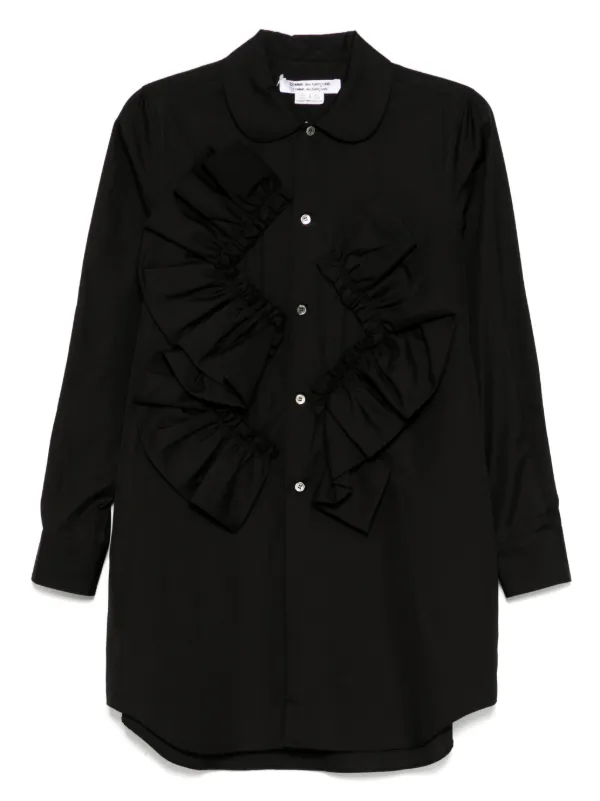 Comme Des Garçons Comme Des Garçons Ruffle Shirt | Black | FARFETCH IN