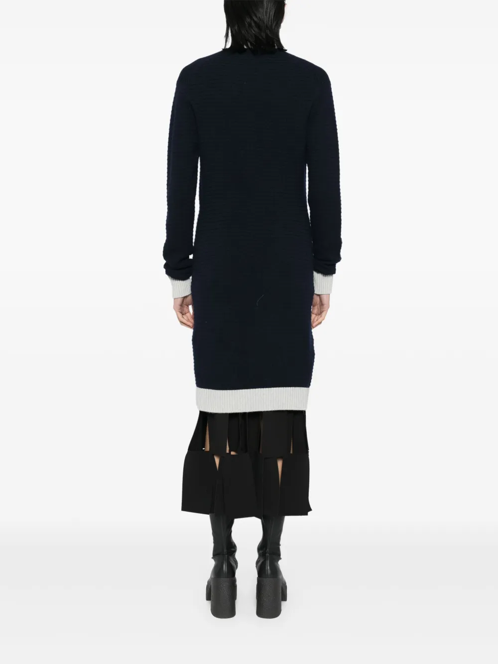 Pre-owned Chanel 2008 V-neck Coat In Blue