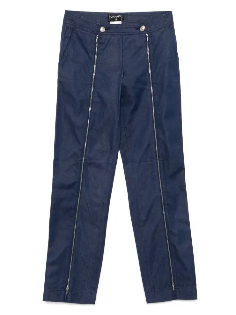 CHANEL Pre-Owned 2004 zip-details trousers
