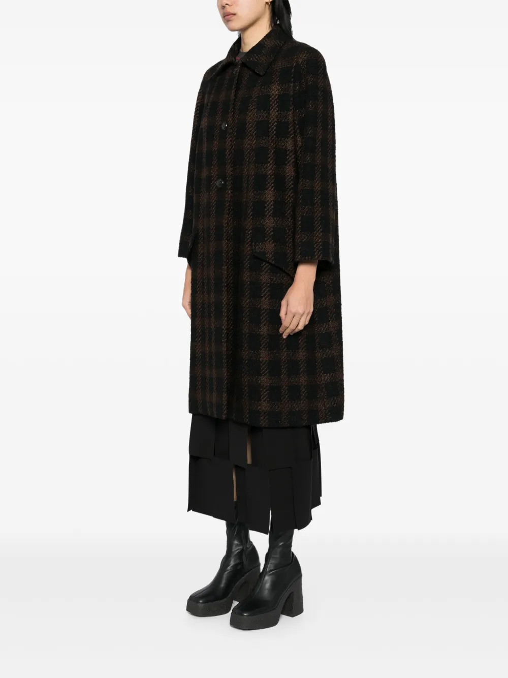 Pre-owned Chanel 1996 Single-breasted Coat In Brown