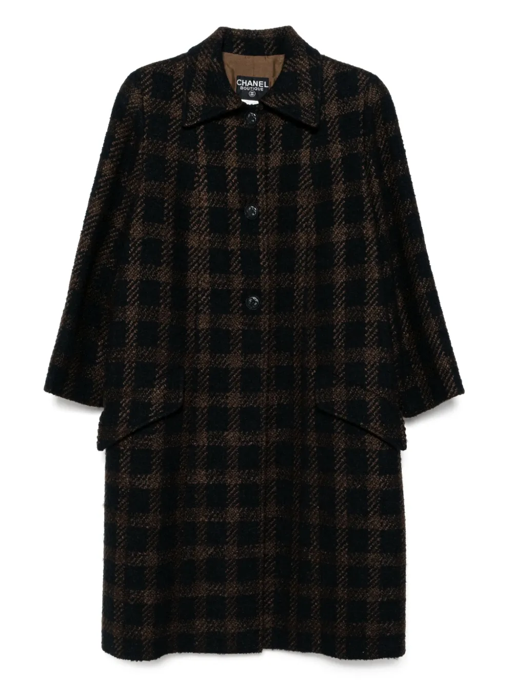 CHANEL Pre-Owned abrigo con botones 1996 | marrón | Image 1