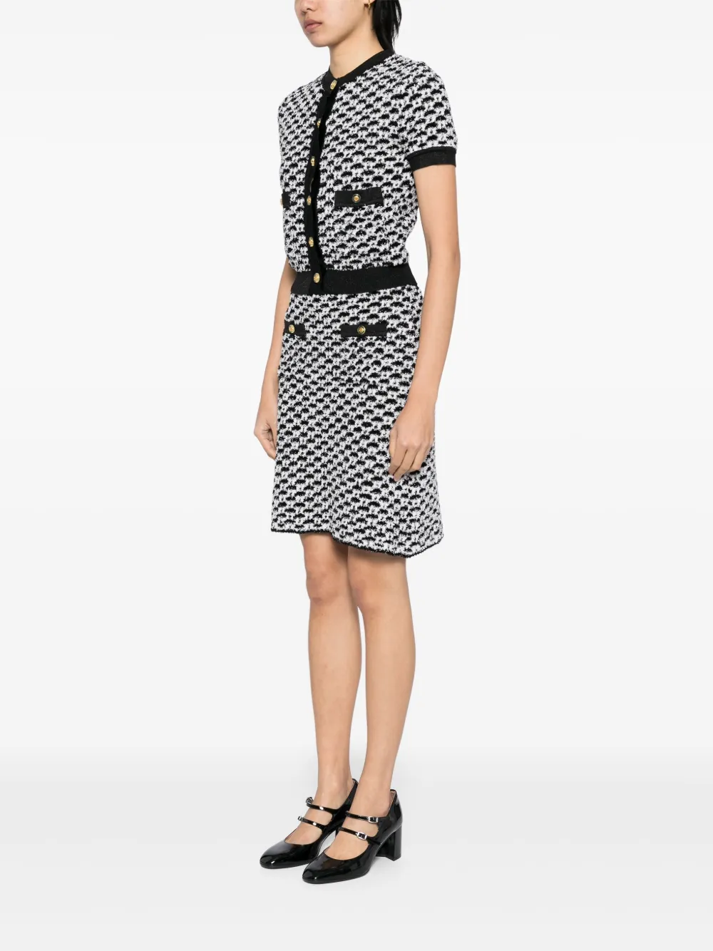 Pre-owned Chanel 1997 Skirt Set In Black