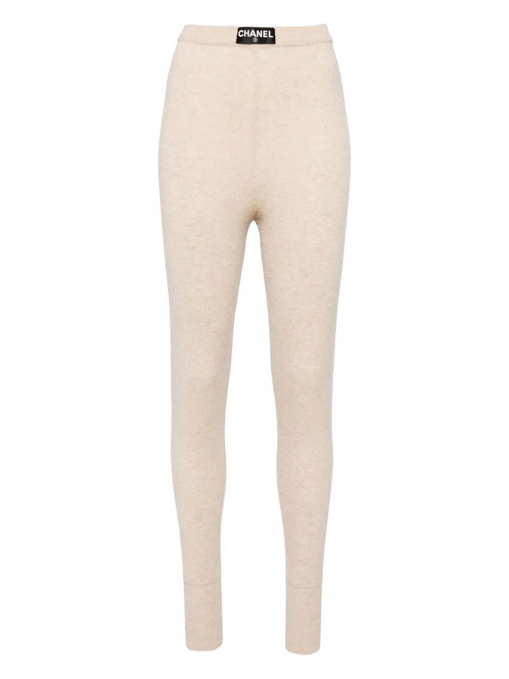 Pre-owned Chanel 1994 Knitted Trousers In Neutrals